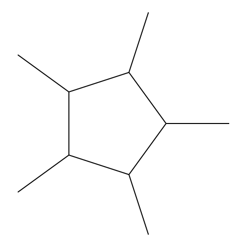 Cyclopentane, 1,2,3,4,5-pentamethyl- structure