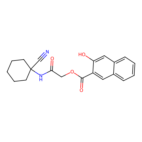 [(1-Cyanocyclohexyl)carbamoyl]methyl 3-hydroxynaphthalene-2-carboxylate structure