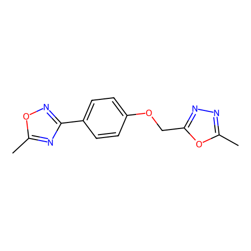 5-Methyl-3-{4-[(5-methyl-1,3,4-oxadiazol-2-yl)methoxy]phenyl}-1,2,4-oxadiazole structure