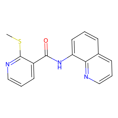 2-(Methylthio)-N-(quinolin-8-yl)nicotinamide structure