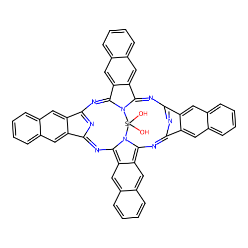 Silicon 2,3-naphthalocyanine dihydroxide structure