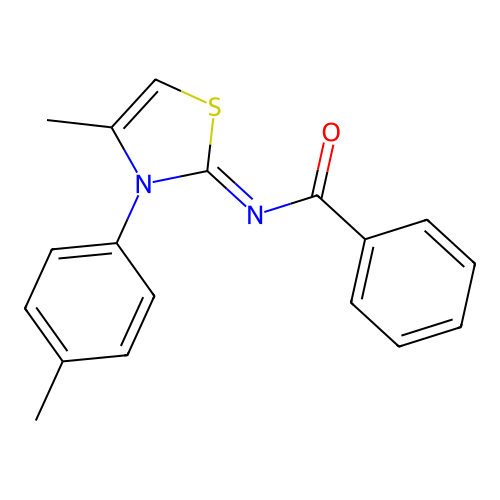 (Z)-N-(4-methyl-3-(p-tolyl)thiazol-2(3H)-ylidene)benzamide structure