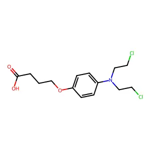 Butyric acid, 4-(p-(bis(2-chloroethyl)amino)phenoxy)- structure