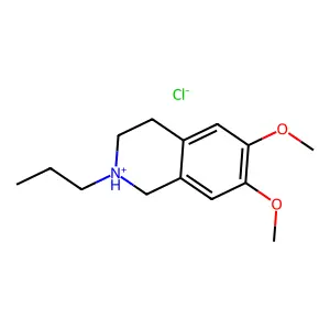 Isoquinoline, 1,2,3,4-tetrahydro-6,7-dimethoxy-2-propyl-, hydrochloride structure