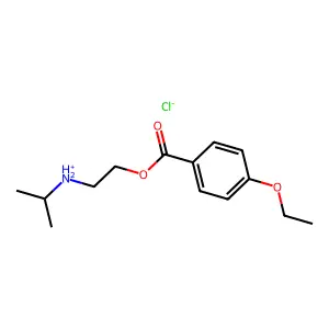 Benzoic acid, p-ethoxy-, 2-(isopropylamino)ethyl ester, hydrochloride structure