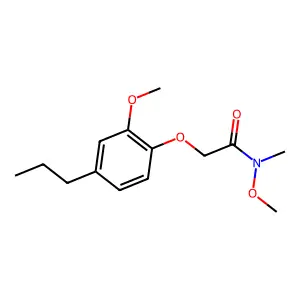 Acetohydroxamic acid, N,O-dimethyl-2-(2-methoxy-4-propylphenoxy)- structure