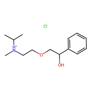 Benzyl alcohol, alpha-((2-(isopropylmethylamino)ethoxy)methyl)-, hydrochloride structure