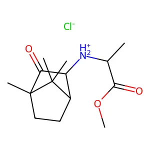 Alanine, N-(2-oxo-3-bornyl)-, methyl ester, hydrochloride structure
