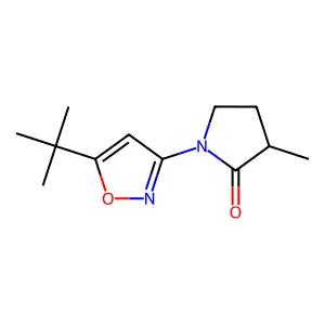 1-(5-tert-Butyl-1,2-oxazol-3-yl)-3-methylpyrrolidin-2-one structure