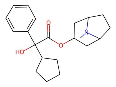 Tropine phenylcyclopentylglycolate structure