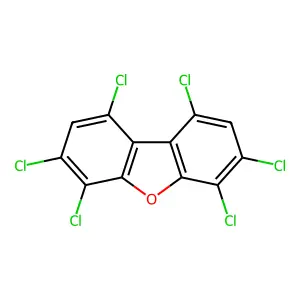 1,3,4,6,7,9-Hexachlorodibenzofuran structure