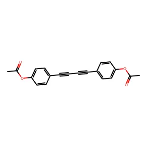 4,4'-Diethanoyloxydiphenyldiacetylene structure