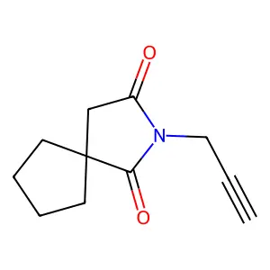 2-Azaspiro(4.4)nonane-1,3-dione, 2-(2-propynyl)- structure