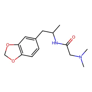 Acetamide, 2-(dimethylamino)-N-(alpha-methyl-3,4-(methylenedioxy)phenethyl)- structure