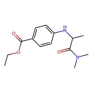 BENZOIC ACID, p-((1-(DIMETHYLCARBAMOYL)ETHYL)AMINO)-, ETHYL ESTER structure