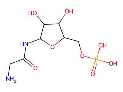 N-甘氨酰-5-O-膦酸戊呋喃糖胺 structure