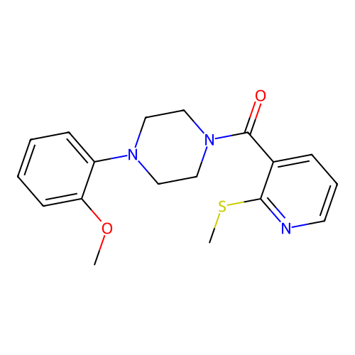 1-(2-Methoxyphenyl)-4-[2-(methylsulfanyl)pyridine-3-carbonyl]piperazine structure