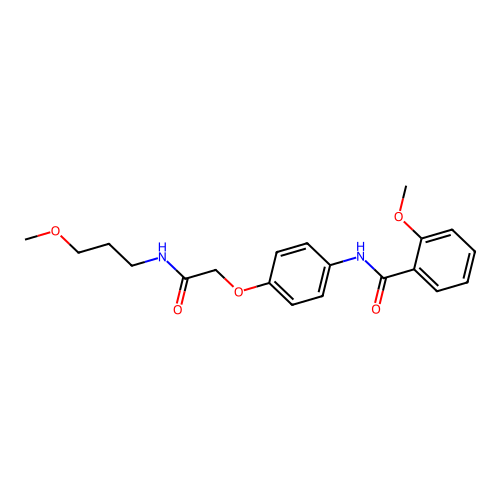 2-methoxy-N-(4-{[(3-methoxypropyl)carbamoyl]methoxy}phenyl)benzamide structure