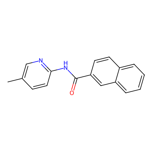 N-(5-methylpyridin-2-yl)naphthalene-2-carboxamide structure