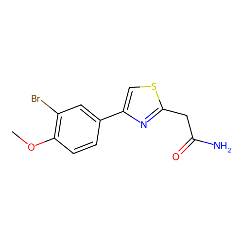 2-[4-(3-Bromo-4-methoxyphenyl)-1,3-thiazol-2-yl]acetamide structure