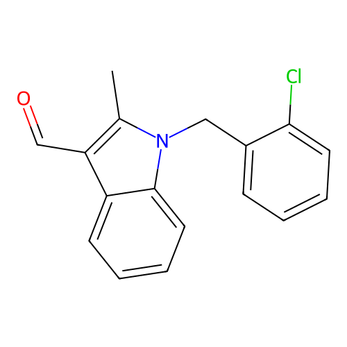 1-(2-chlorobenzyl)-2-methyl-1H-indole-3-carbaldehyde structure