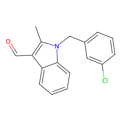 1-[(3-Chlorophenyl)methyl]-2-methylindole-3-carbaldehyde structure