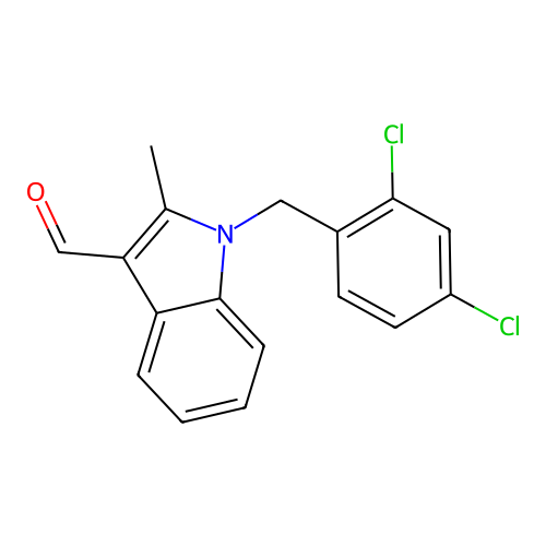 1-[(2,4-Dichlorophenyl)methyl]-2-methyl-1H-indole-3-carboxaldehyde structure