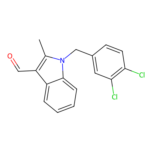 1-(3,4-dichlorobenzyl)-2-methyl-1H-indole-3-carbaldehyde structure