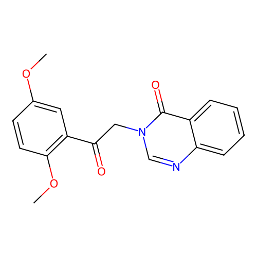 3-[2-(2,5-Dimethoxyphenyl)-2-oxoethyl]quinazolin-4-one structure