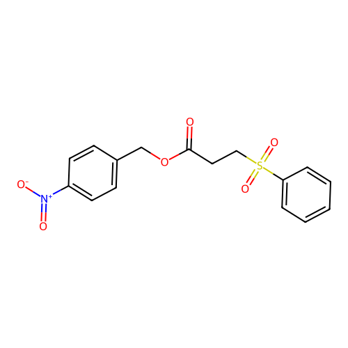 (4-Nitrophenyl)methyl 3-(benzenesulfonyl)propanoate structure