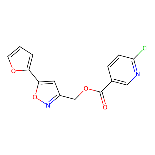 [5-(Furan-2-yl)-1,2-oxazol-3-yl]methyl 6-chloropyridine-3-carboxylate structure