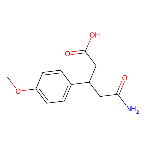 5-Amino-3-(4-methoxyphenyl)-5-oxopentanoic acid structure