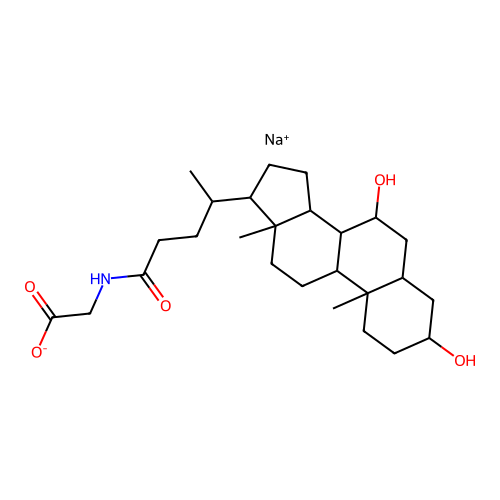 Glycoursodeoxycholic Acid Sodium Salt structure