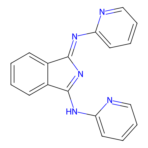 N-pyridin-2-yl-3-pyridin-2-yliminoisoindol-1-amine structure