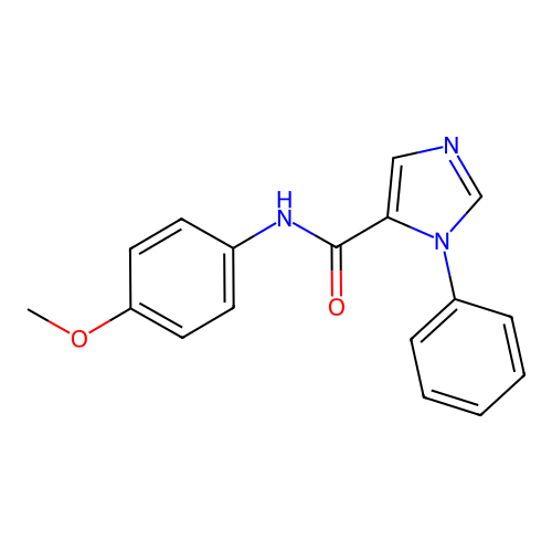 N-(4-methoxyphenyl)-3-phenylimidazole-4-carboxamide structure