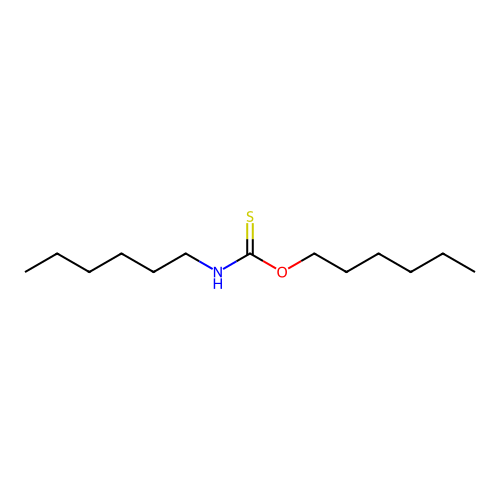 O-hexyl (hexylamino)methanethioate structure