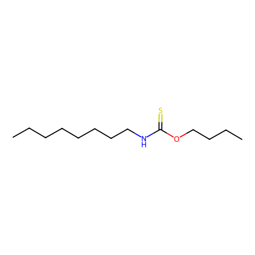 O-butyl (octylamino)methanethioate structure