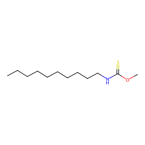 O-methyl (decylamino)methanethioate structure