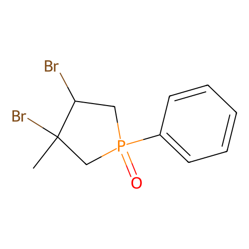 3,4-Dibromo-3-methyl-1-phenyl-1lambda~5~-phospholan-1-one structure
