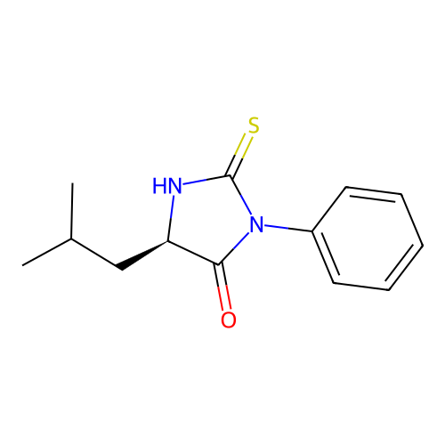 (R)-5-Isobutyl-3-phenyl-2-thioxoimidazolidin-4-one structure