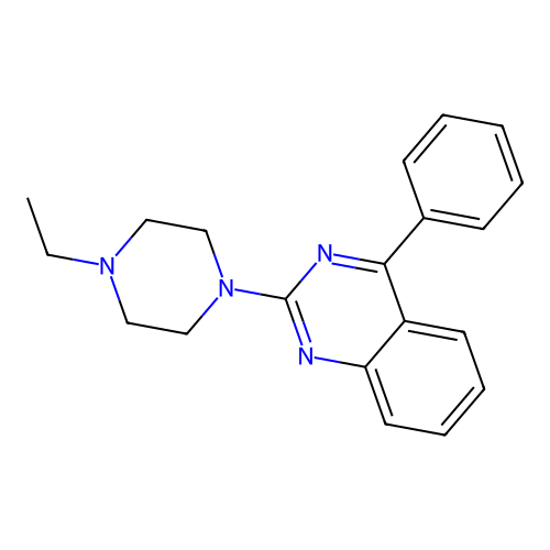 2-(4-Ethylpiperazin-1-yl)-4-phenylquinazoline structure