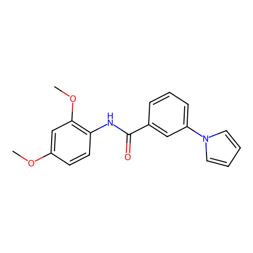 N-(2,4-dimethoxyphenyl)-3-(1H-pyrrol-1-yl)benzamide structure