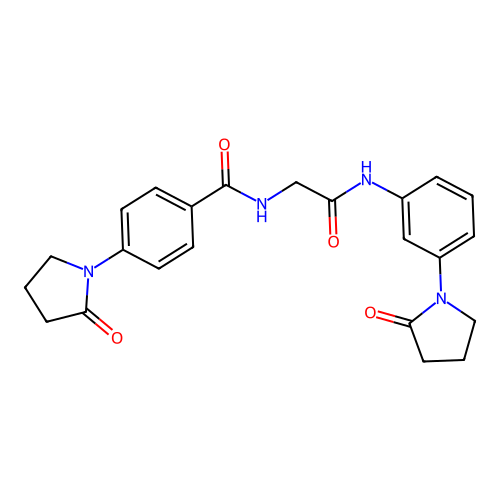N-(2-Oxo-2-((3-(2-oxopyrrolidin-1-yl)phenyl)amino)ethyl)-4-(2-oxopyrrolidin-1-yl)benzamide structure
