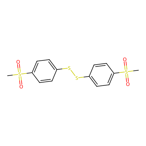 Disulfide, bis[4-(methylsulfonyl)phenyl] structure