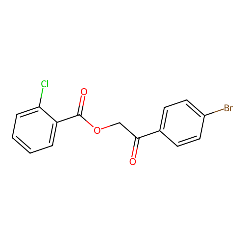 2-(4-Bromophenyl)-2-oxoethyl 2-chlorobenzoate structure