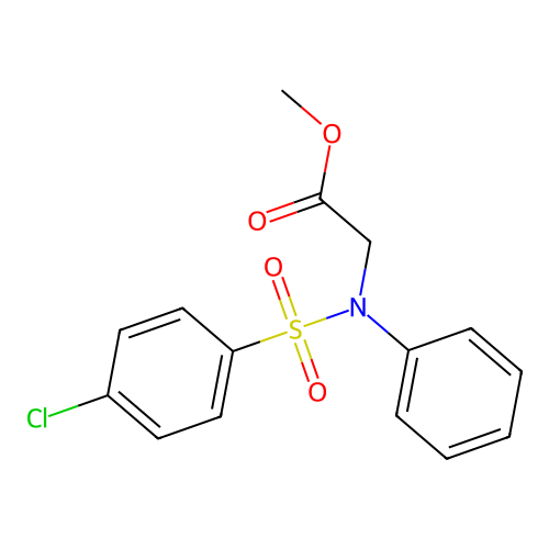 methyl N-[(4-chlorophenyl)sulfonyl]-N-phenylglycinate structure