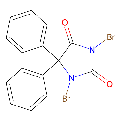 1,3-Dibromo-5,5-diphenylimidazolidine-2,4-dione structure