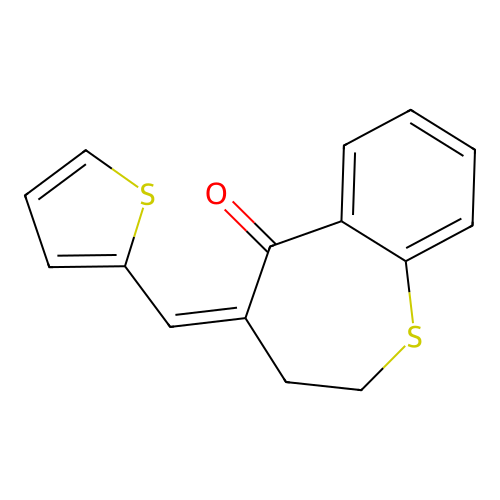 4-[(Thiophen-2-yl)methylidene]-2,3,4,5-tetrahydro-1-benzothiepin-5-one structure