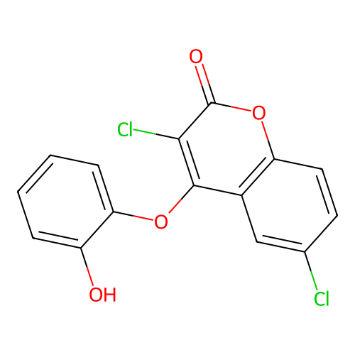 3,6-Dichloro-4-(2-hydroxyphenoxy)chromen-2-one structure
