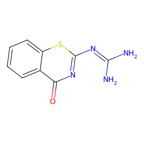 N-(4-oxo-4H-1,3-benzothiazin-2-yl)guanidine structure